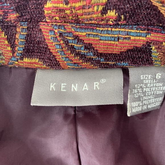 Floral Tapestry Kenar Blazer Coat Jacket Size 6 - Picture 4 of 6